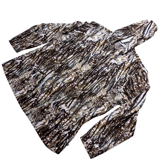 Zenergy Jacket Women's 3 Multicolor Animal Print Stretch Long Sleeve Hooded NWT - Picture 2 of 6